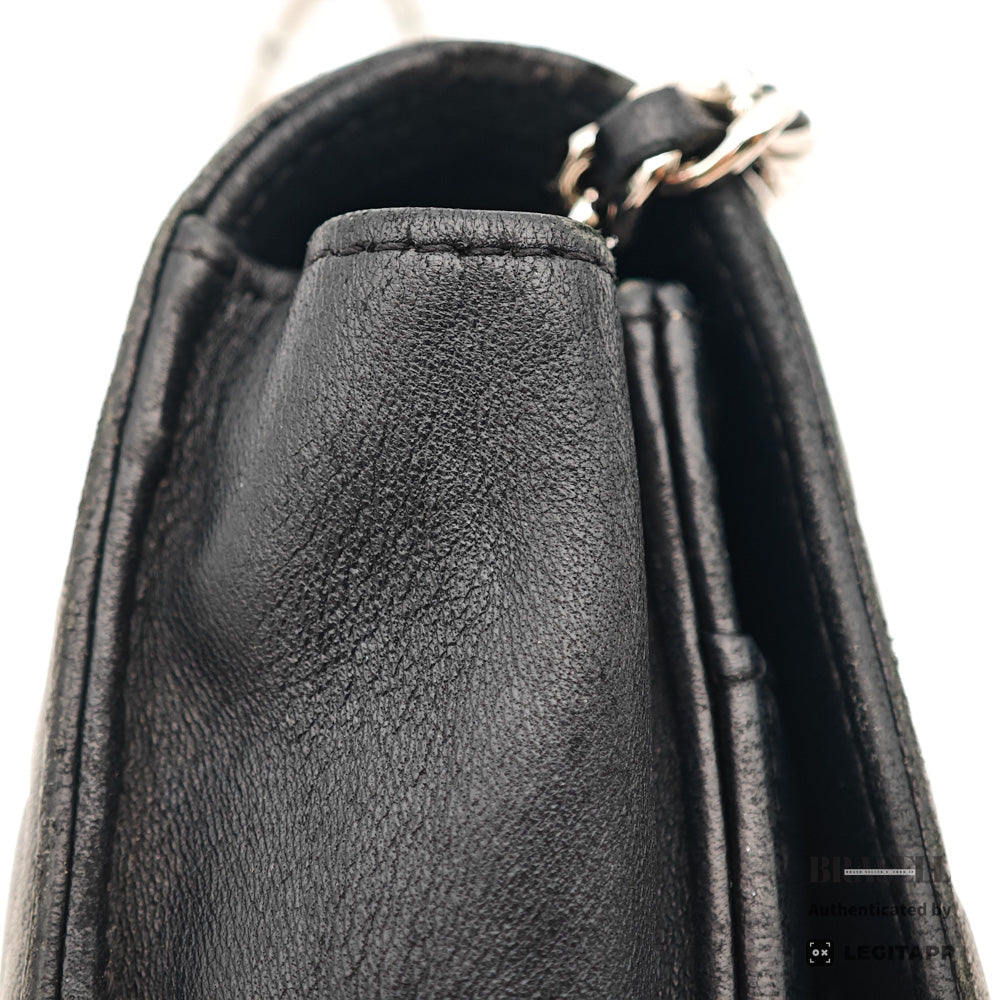 CHANEL Camellia Lambskin Black Chain Wallet Shoulder Bag 【ImportFeeFREE】