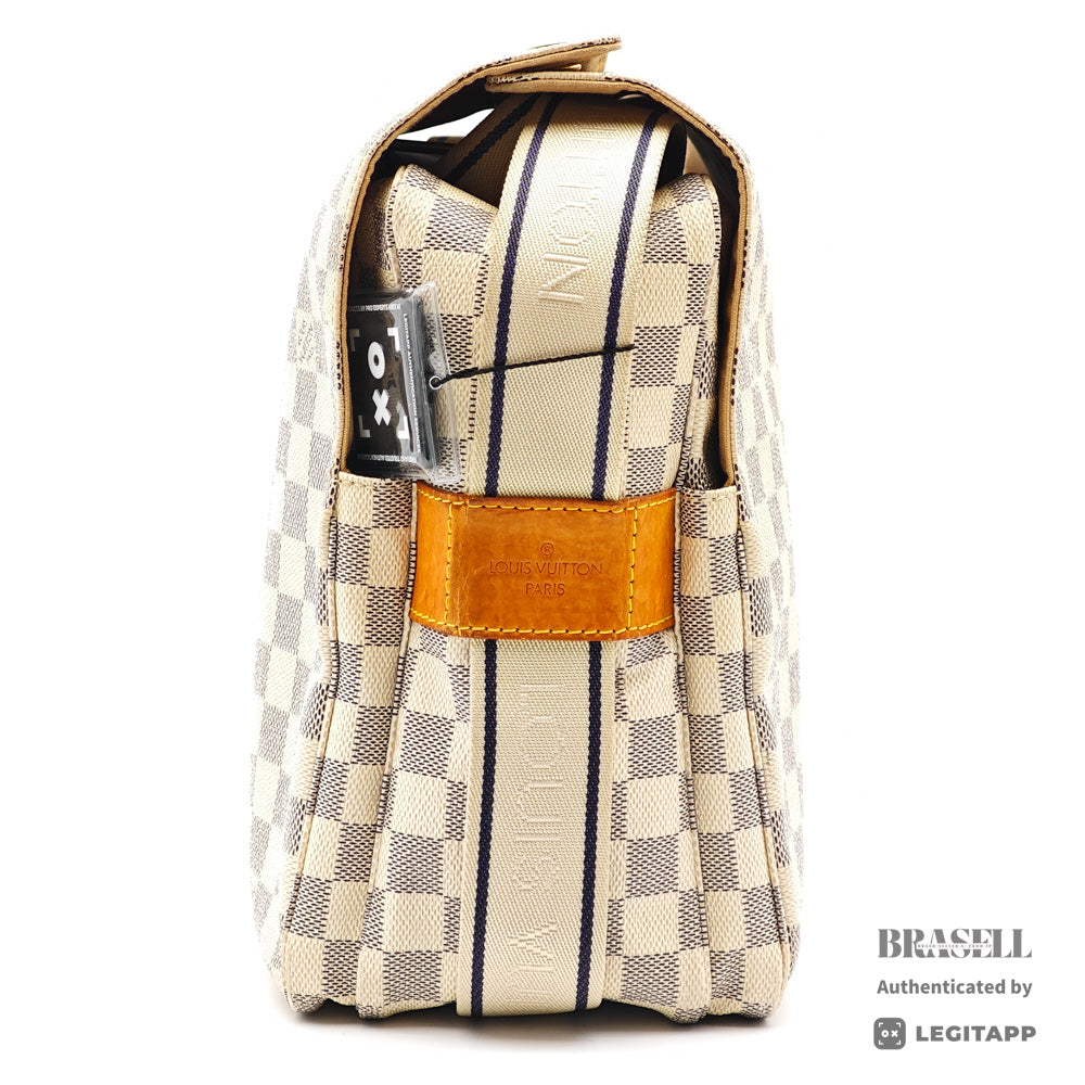 LOUIS VUITTON Naviglio Damier Azur Canvas N51189 Shoulder Bag 【ImportFeeFREE】