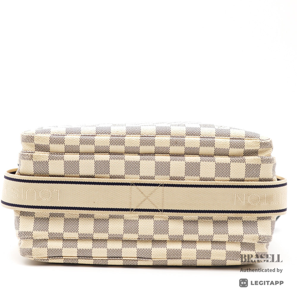 LOUIS VUITTON Naviglio Damier Azur Canvas N51189 Shoulder Bag 【ImportFeeFREE】