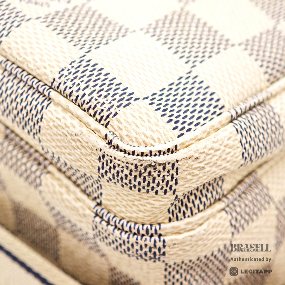 LOUIS VUITTON Naviglio Damier Azur Canvas N51189 Shoulder Bag 【ImportFeeFREE】