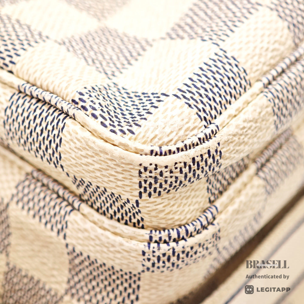 LOUIS VUITTON Naviglio Damier Azur Canvas N51189 Shoulder Bag 【ImportFeeFREE】