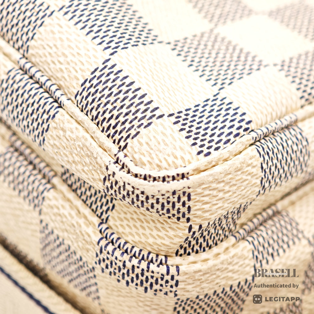 LOUIS VUITTON Naviglio Damier Azur Canvas N51189 Shoulder Bag 【ImportFeeFREE】