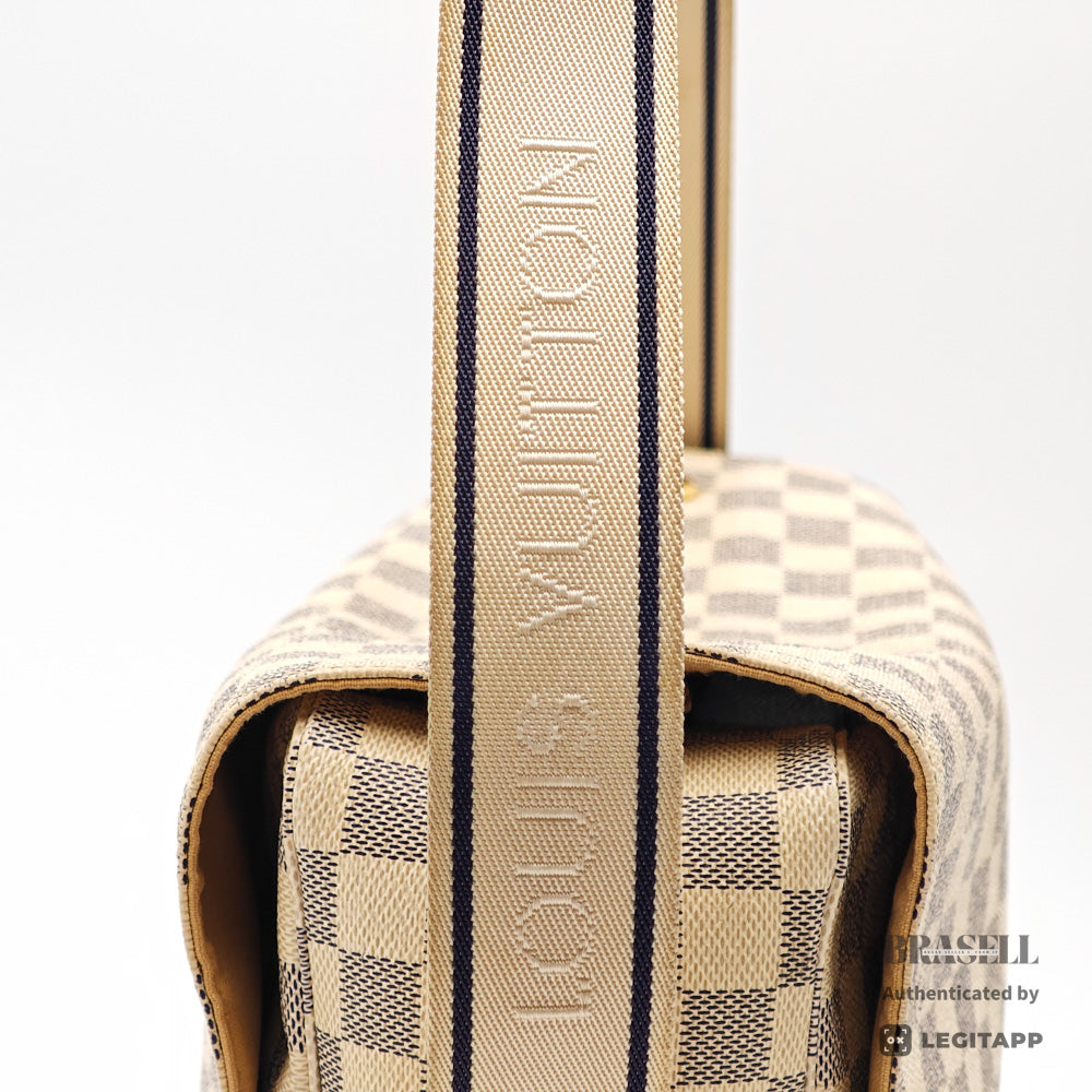 LOUIS VUITTON Naviglio Damier Azur Canvas N51189 Shoulder Bag 【ImportFeeFREE】