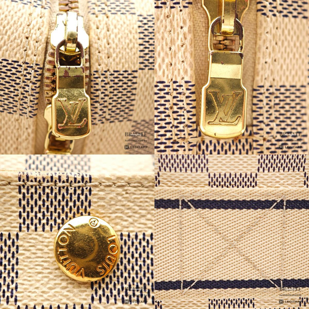LOUIS VUITTON Naviglio Damier Azur Canvas N51189 Shoulder Bag 【ImportFeeFREE】