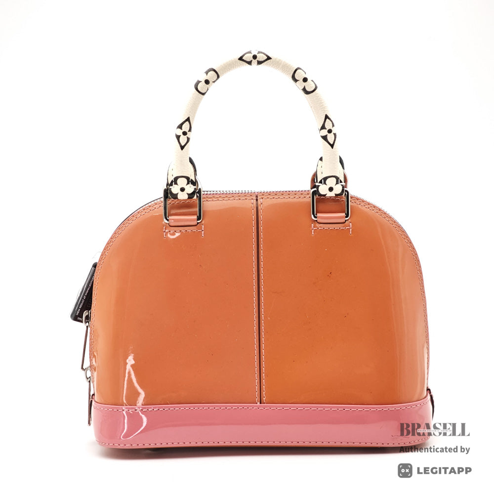 LOUIS VUITTON Alma BB Monogram Vernis Pink Hand Bag M54704 【ImportFeeFREE】