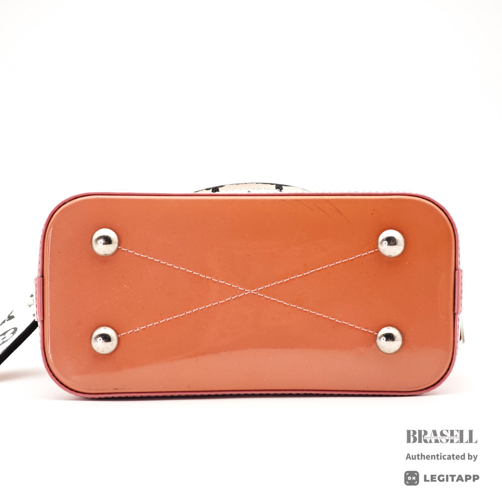 LOUIS VUITTON Alma BB Monogram Vernis Pink Hand Bag M54704 【ImportFeeFREE】
