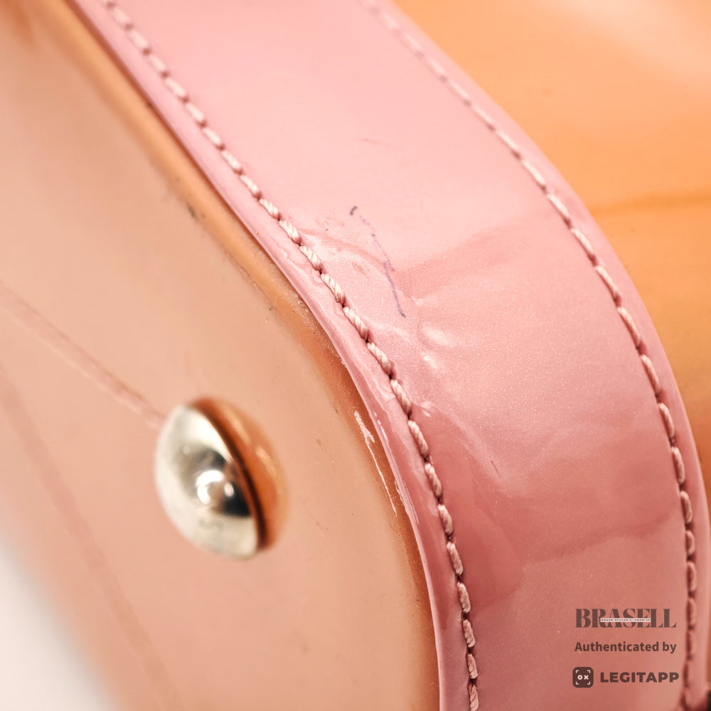 LOUIS VUITTON Alma BB Monogram Vernis Pink Hand Bag M54704 【ImportFeeFREE】