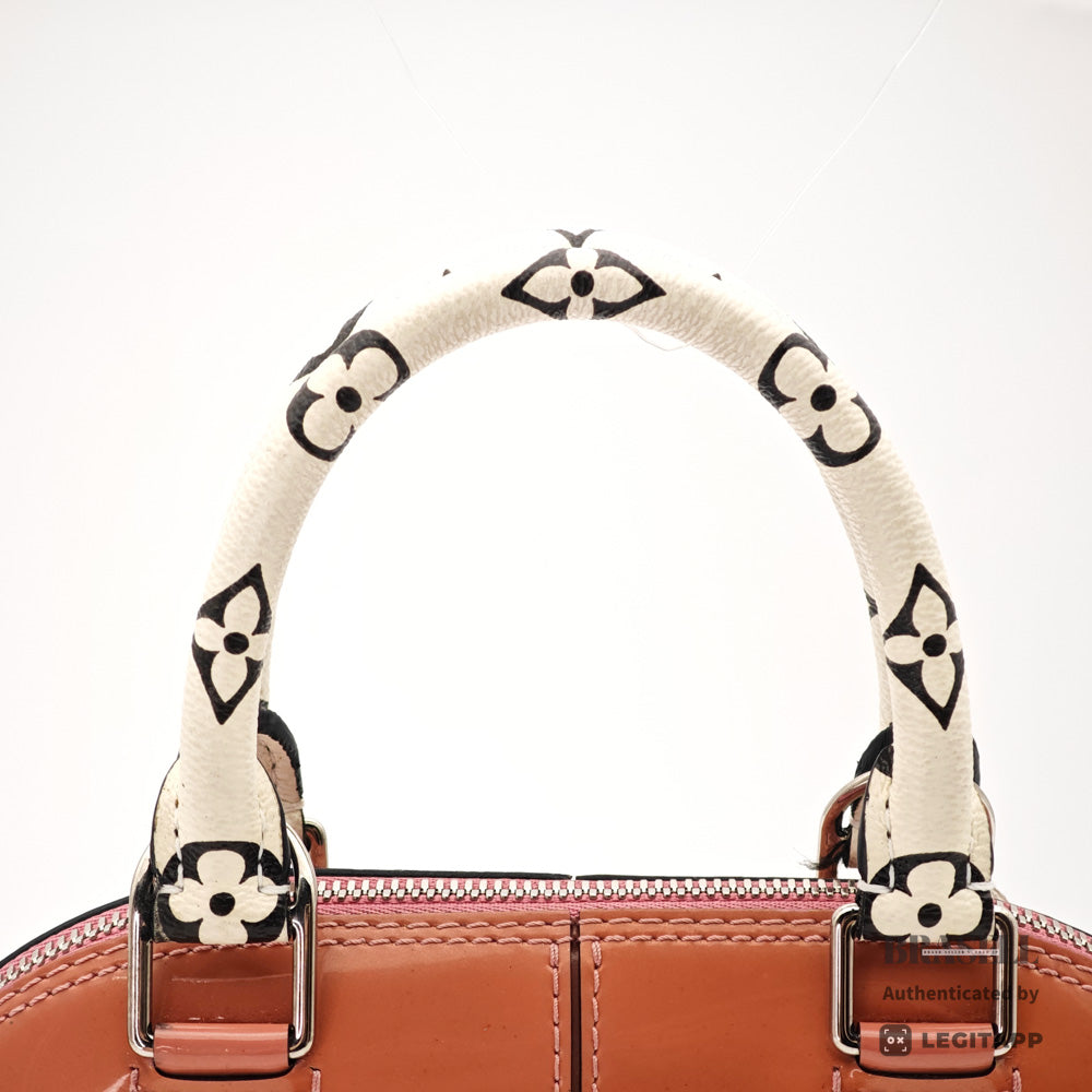 LOUIS VUITTON Alma BB Monogram Vernis Pink Hand Bag M54704 【ImportFeeFREE】