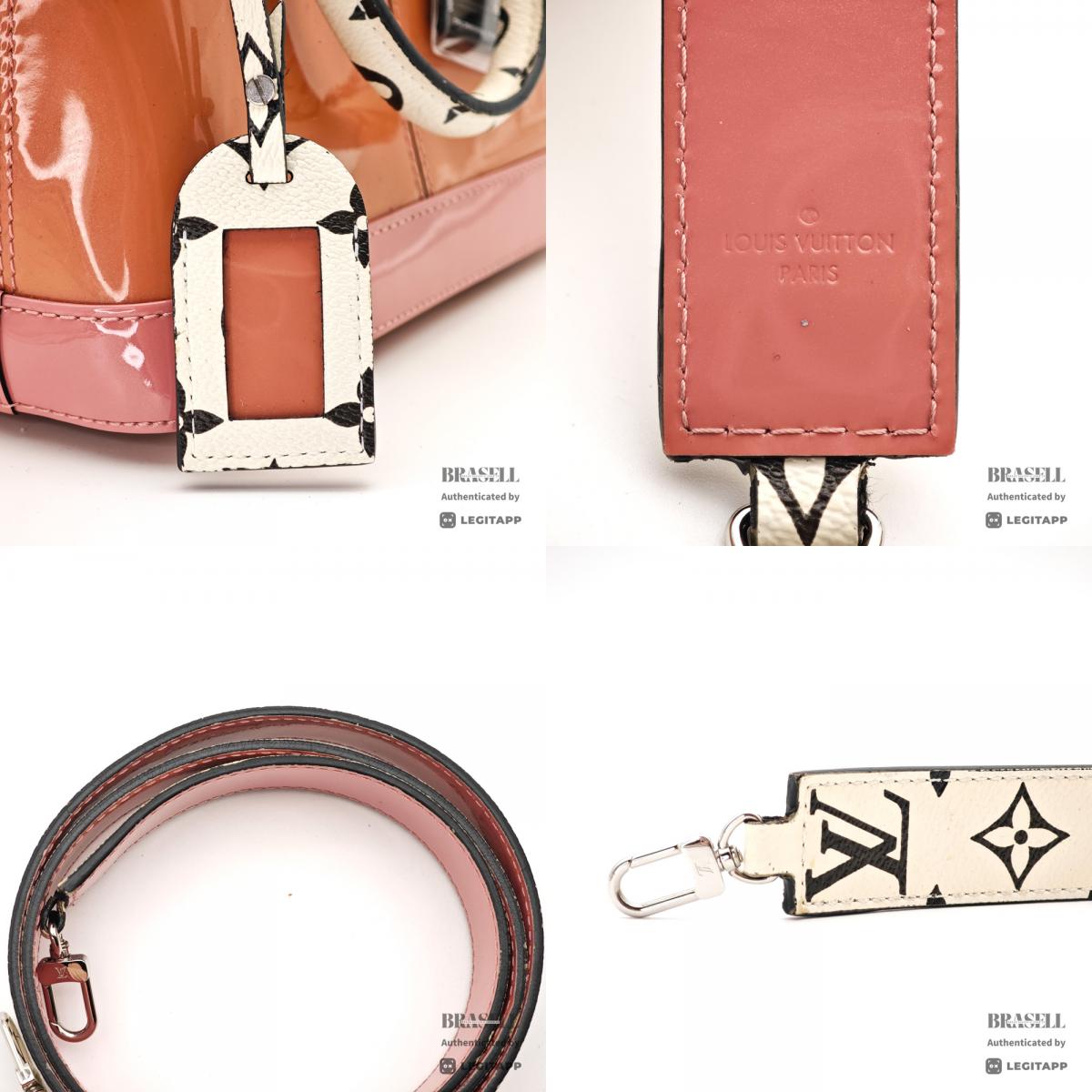 LOUIS VUITTON Alma BB Monogram Vernis Pink Hand Bag M54704 【ImportFeeFREE】