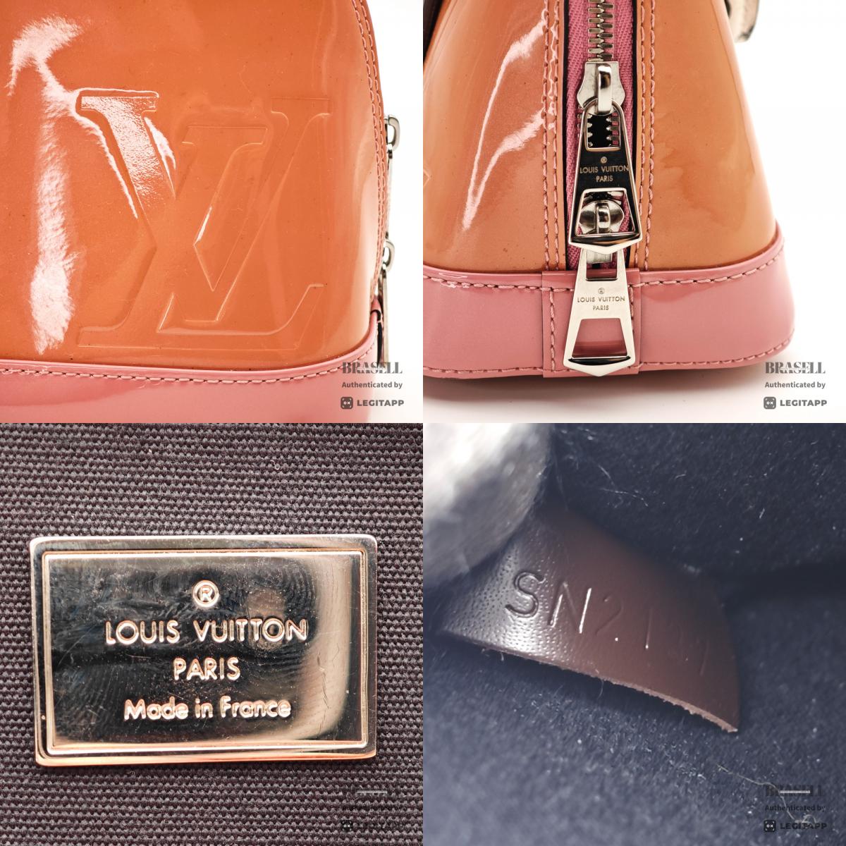 LOUIS VUITTON Alma BB Monogram Vernis Pink Hand Bag M54704 【ImportFeeFREE】