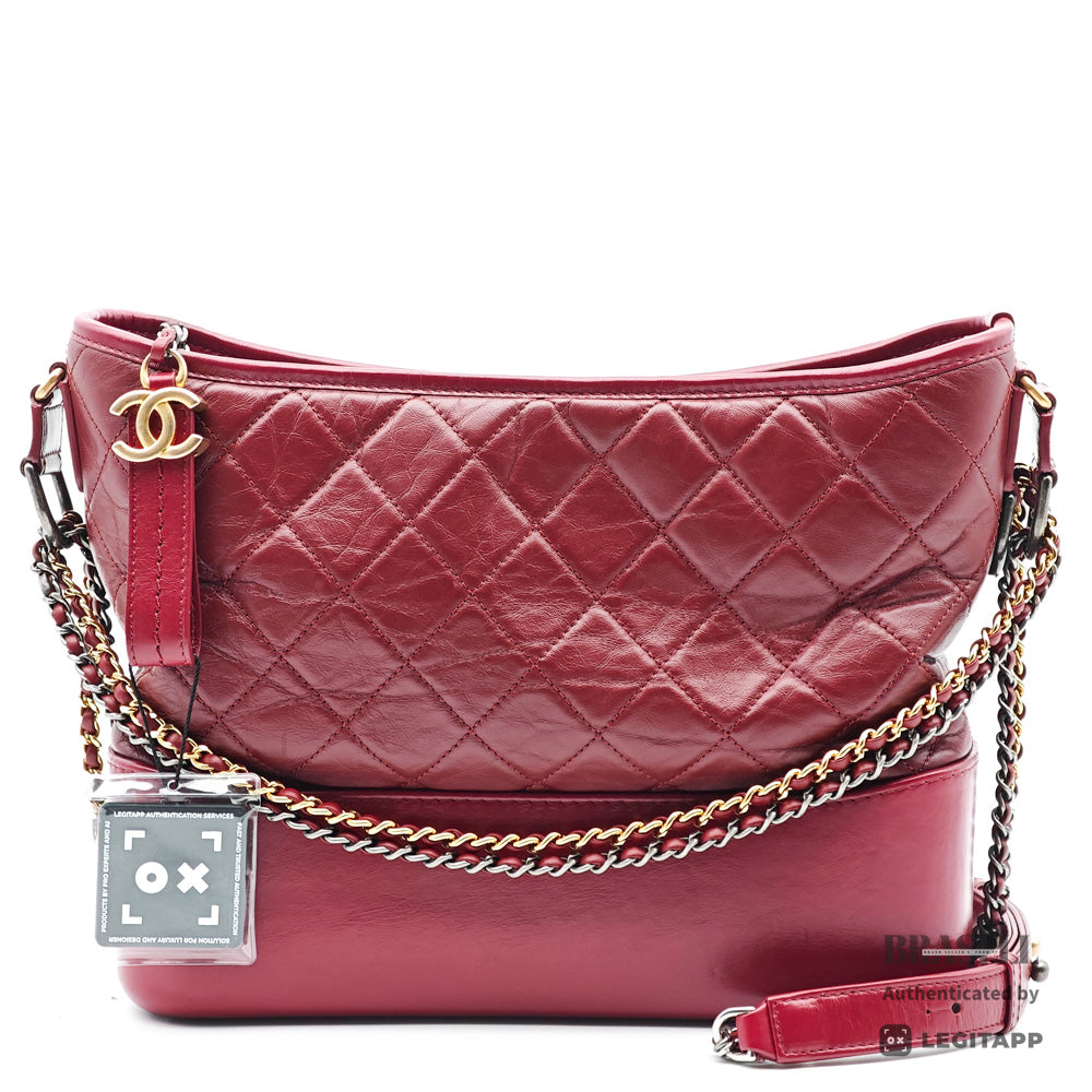 CHANEL Gabrielle Leather Chain Shoulder Bag 【ImportFeeFREE】