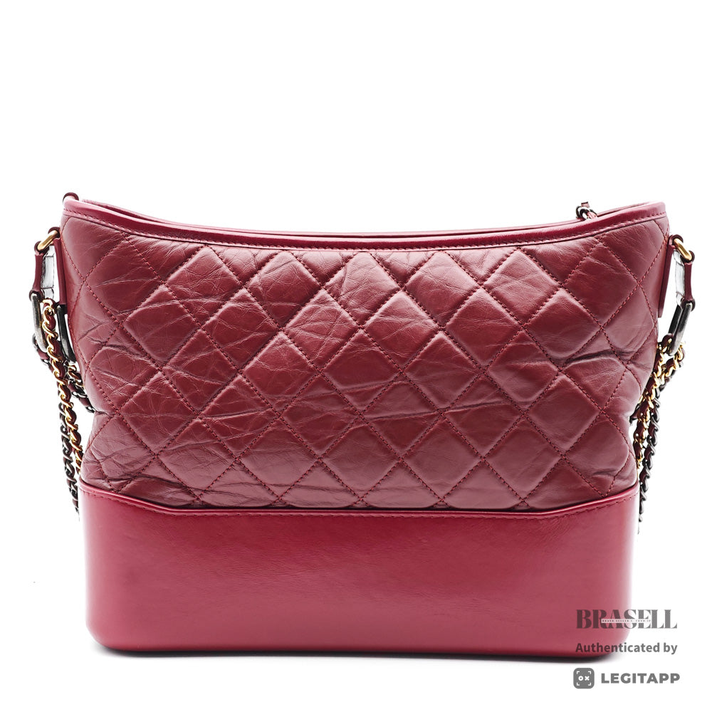 CHANEL Gabrielle Leather Chain Shoulder Bag 【ImportFeeFREE】