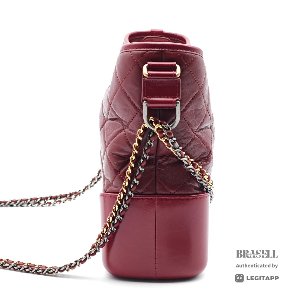 CHANEL Gabrielle Leather Chain Shoulder Bag 【ImportFeeFREE】