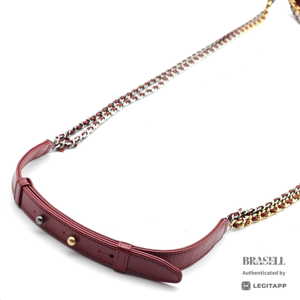 CHANEL Gabrielle Leather Chain Shoulder Bag 【ImportFeeFREE】
