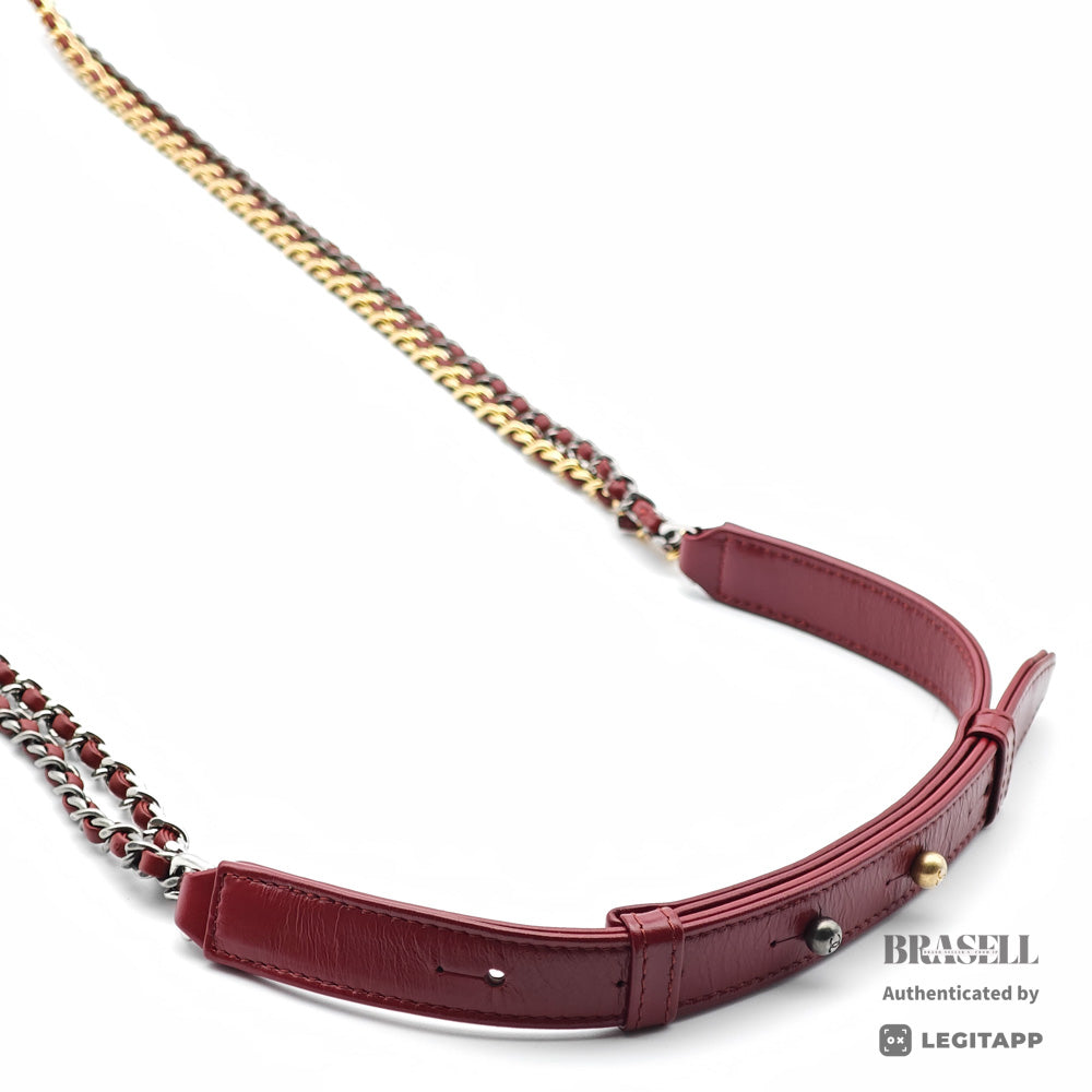 CHANEL Gabrielle Leather Chain Shoulder Bag 【ImportFeeFREE】