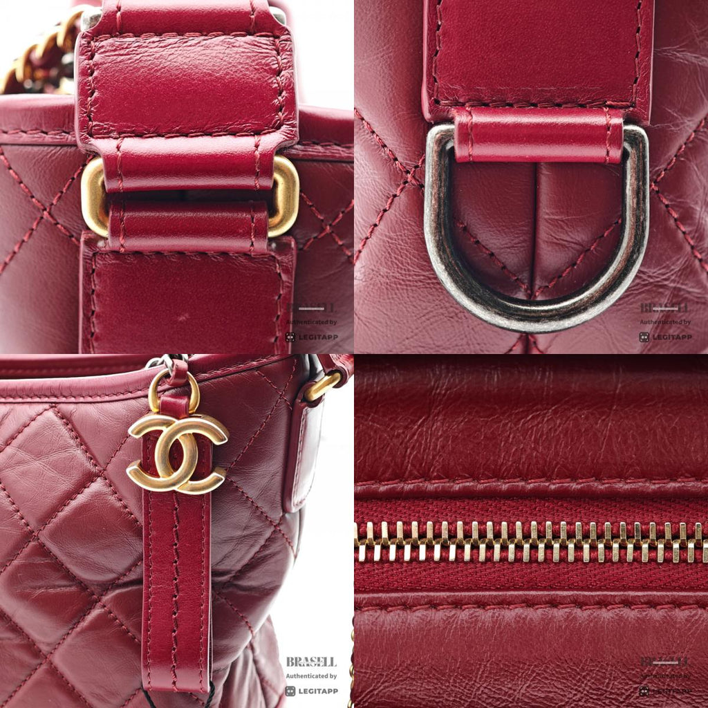 CHANEL Gabrielle Leather Chain Shoulder Bag 【ImportFeeFREE】