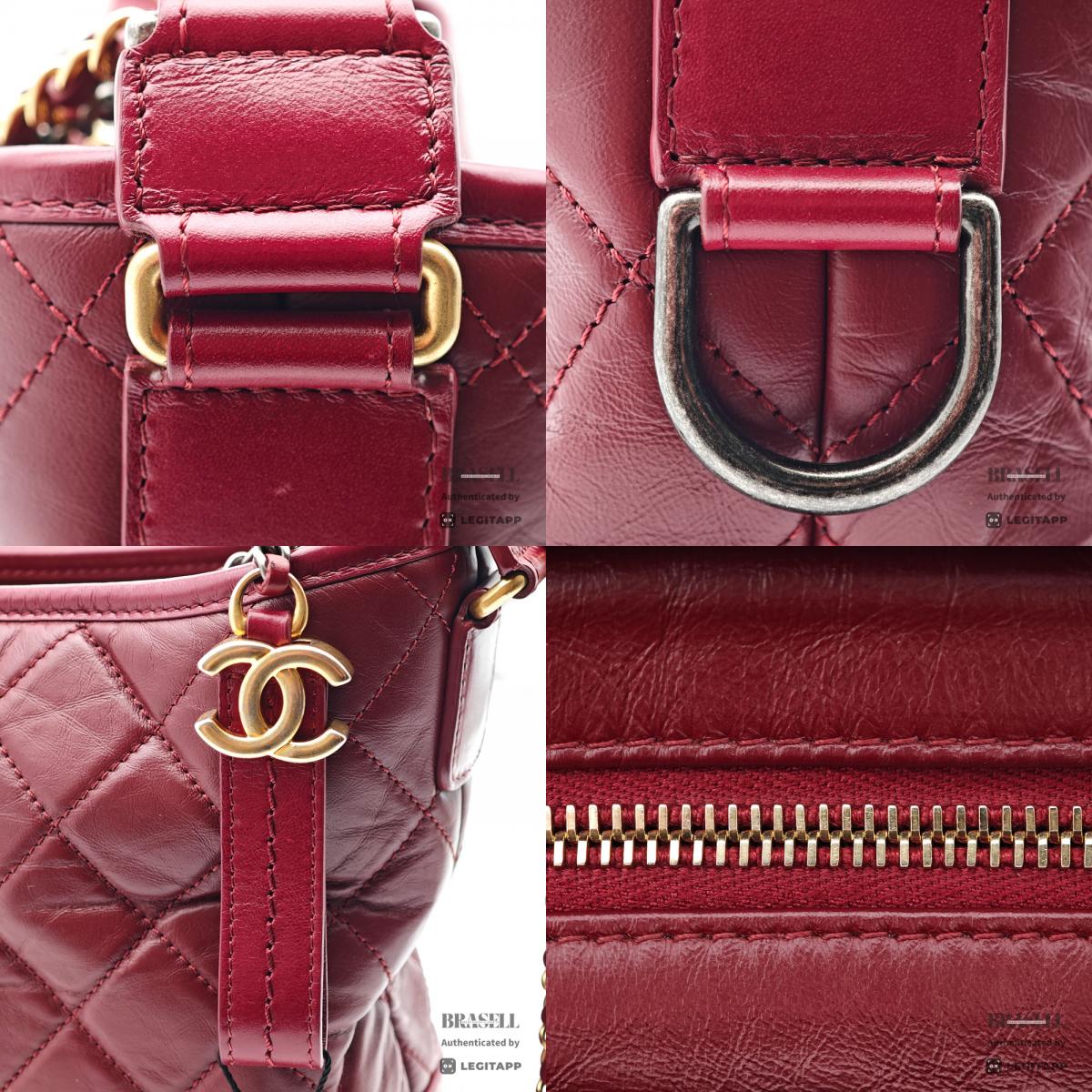 CHANEL Gabrielle Leather Chain Shoulder Bag 【ImportFeeFREE】