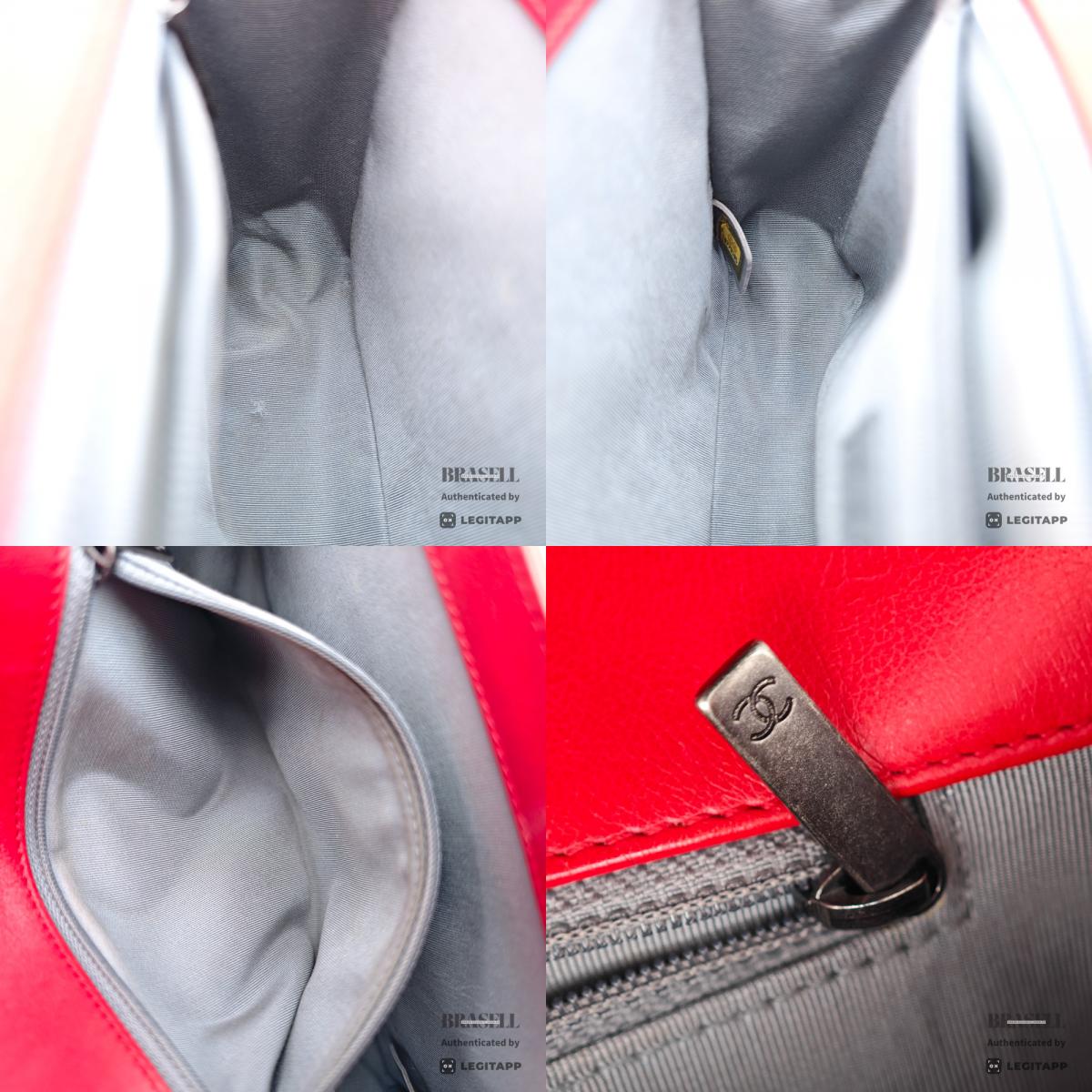 CHANEL Boy CHANEL Calfskin Red Chain Shoulder Bag 【ImportFeeFREE】