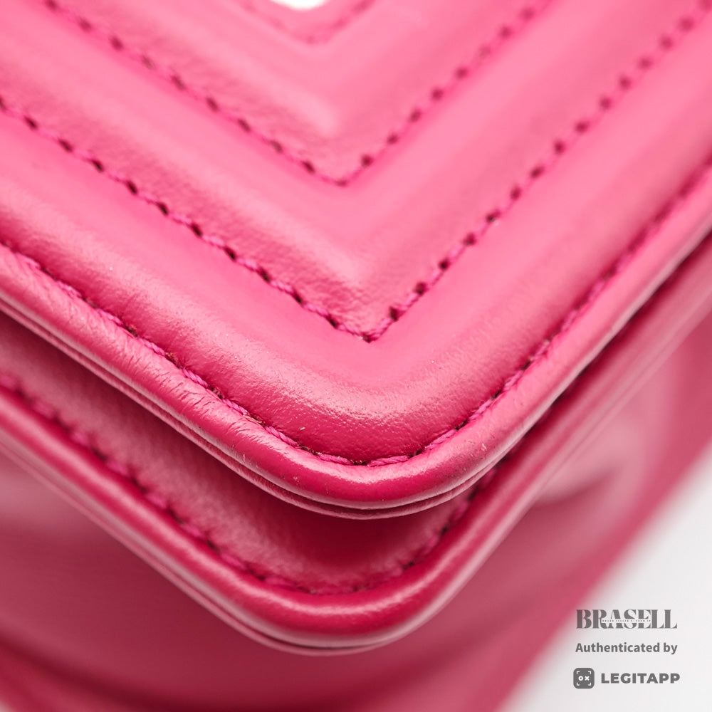 CHANEL Boy Chanel 20 Tweed Pink Chain Shoulder Bag 【ImportFeeFREE】