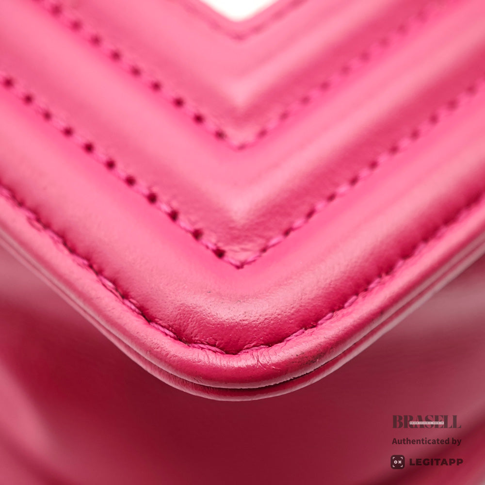 CHANEL Boy Chanel 20 Tweed Pink Chain Shoulder Bag 【ImportFeeFREE】