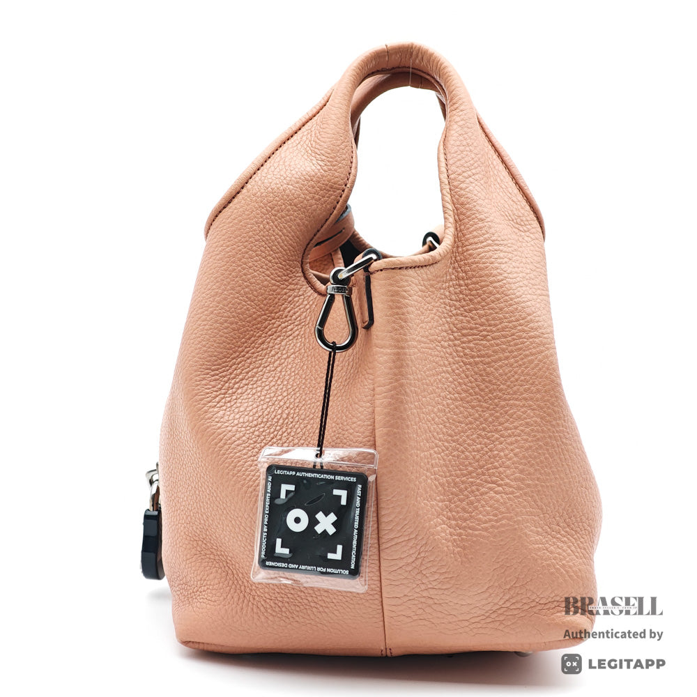 LOEWE Calibre PM Leather Pink Hand Bag Silver Hardware 【ImportFeeFREE】