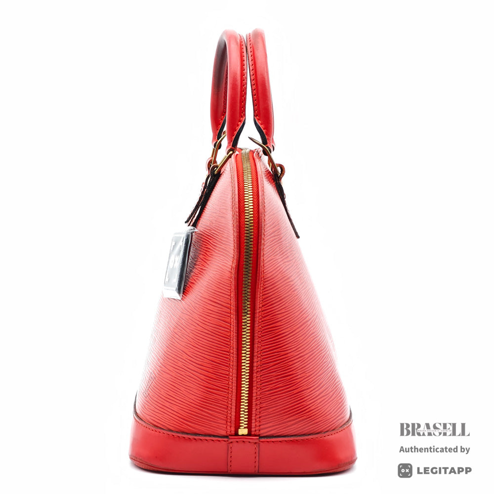 LOUIS VUITTON Alma PM Epi Leather Handbag Red【ImportFeeFREE】