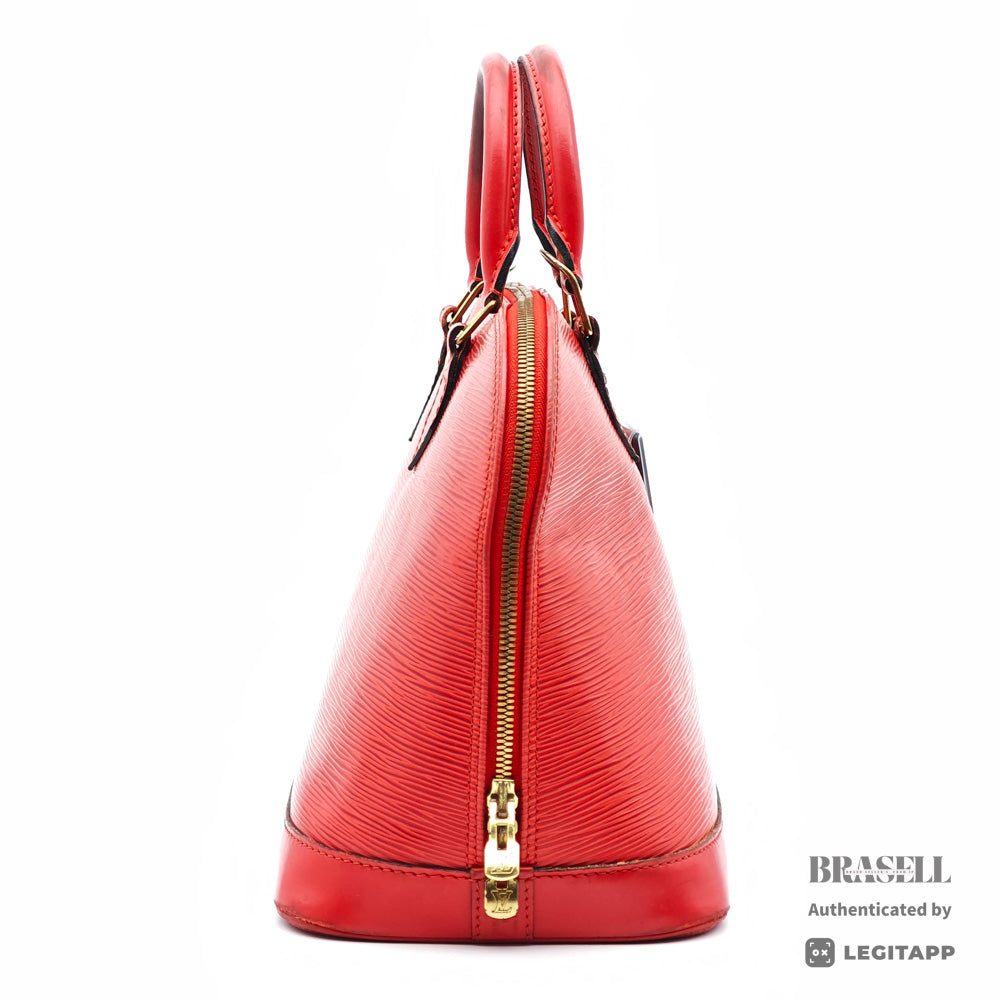 LOUIS VUITTON Alma PM Epi Leather Handbag Red【ImportFeeFREE】