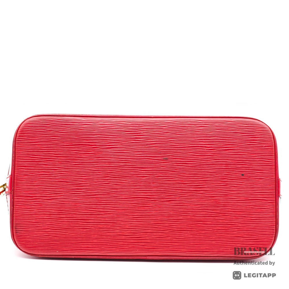 LOUIS VUITTON Alma PM Epi Leather Handbag Red【ImportFeeFREE】