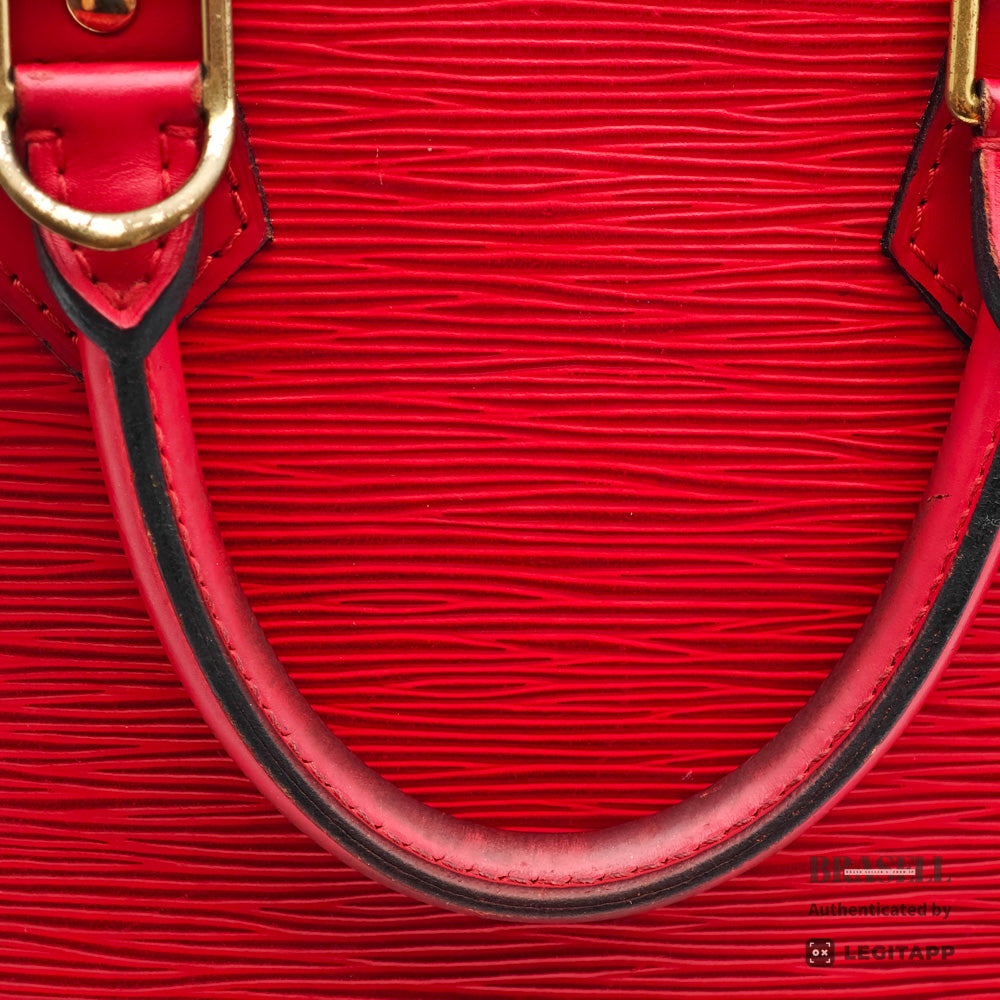 LOUIS VUITTON Alma PM Epi Leather Handbag Red【ImportFeeFREE】