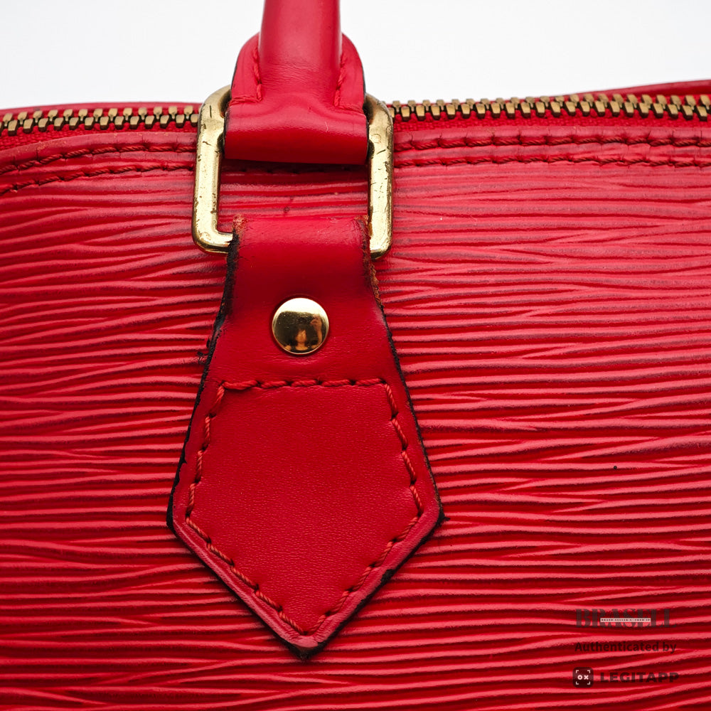 LOUIS VUITTON Alma PM Epi Leather Handbag Red【ImportFeeFREE】