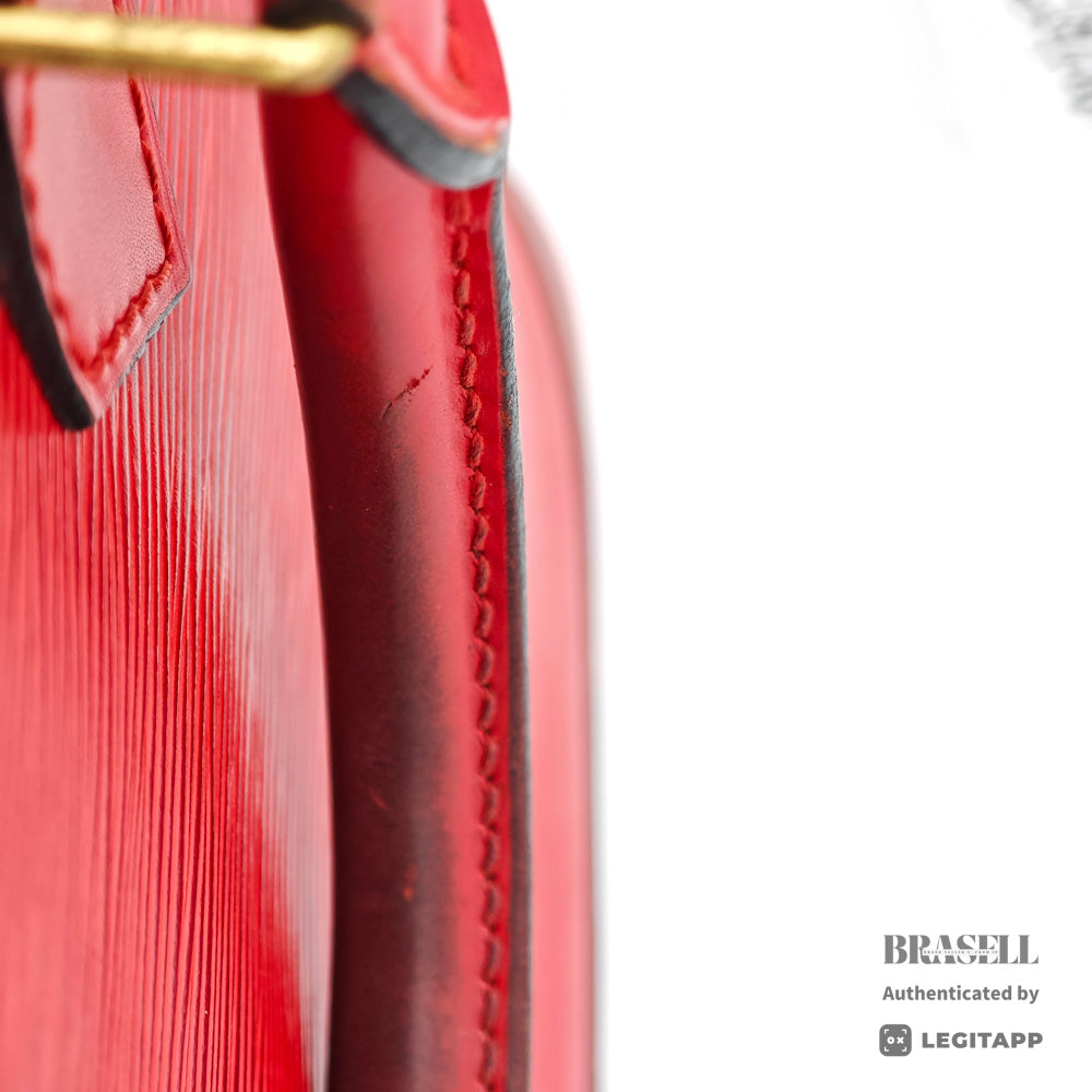 LOUIS VUITTON Alma PM Epi Leather Handbag Red【ImportFeeFREE】