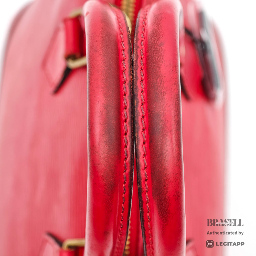 LOUIS VUITTON Alma PM Epi Leather Handbag Red【ImportFeeFREE】