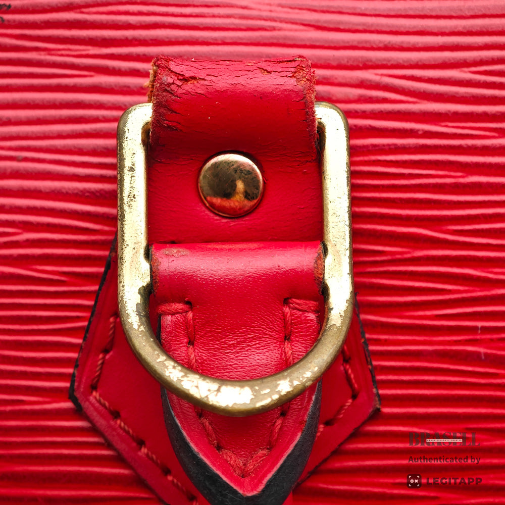 LOUIS VUITTON Alma PM Epi Leather Handbag Red【ImportFeeFREE】