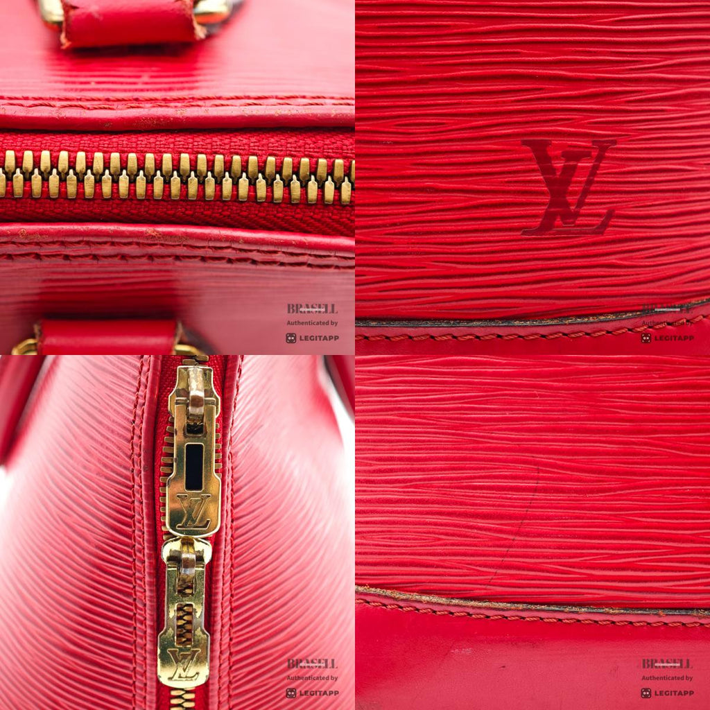 LOUIS VUITTON Alma PM Epi Leather Handbag Red【ImportFeeFREE】