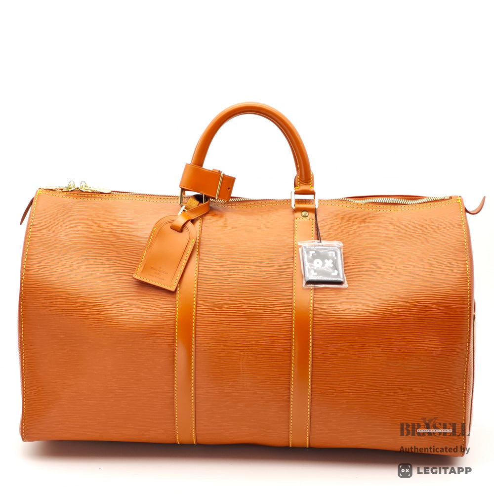 LOUIS VUITTON Keepall 50 Epi Leather Boston Travel Bag M42968 【ImportFeeFREE】