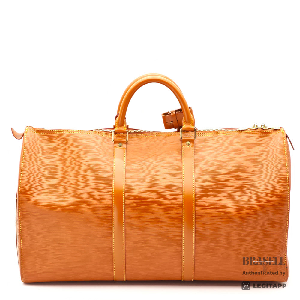 LOUIS VUITTON Keepall 50 Epi Leather Boston Travel Bag M42968 【ImportFeeFREE】