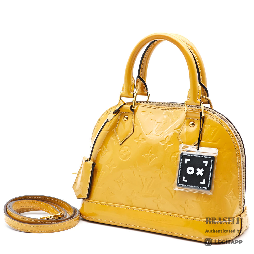 LOUIS VUITTON Alma PM Monogram Vernis Patent Leather Handbag【ImportFeeFREE】