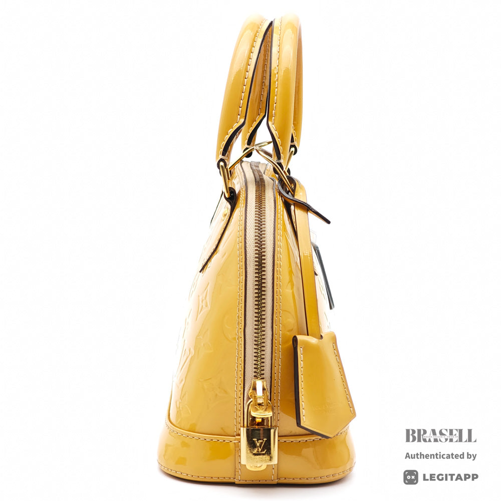 LOUIS VUITTON Alma PM Monogram Vernis Patent Leather Handbag【ImportFeeFREE】