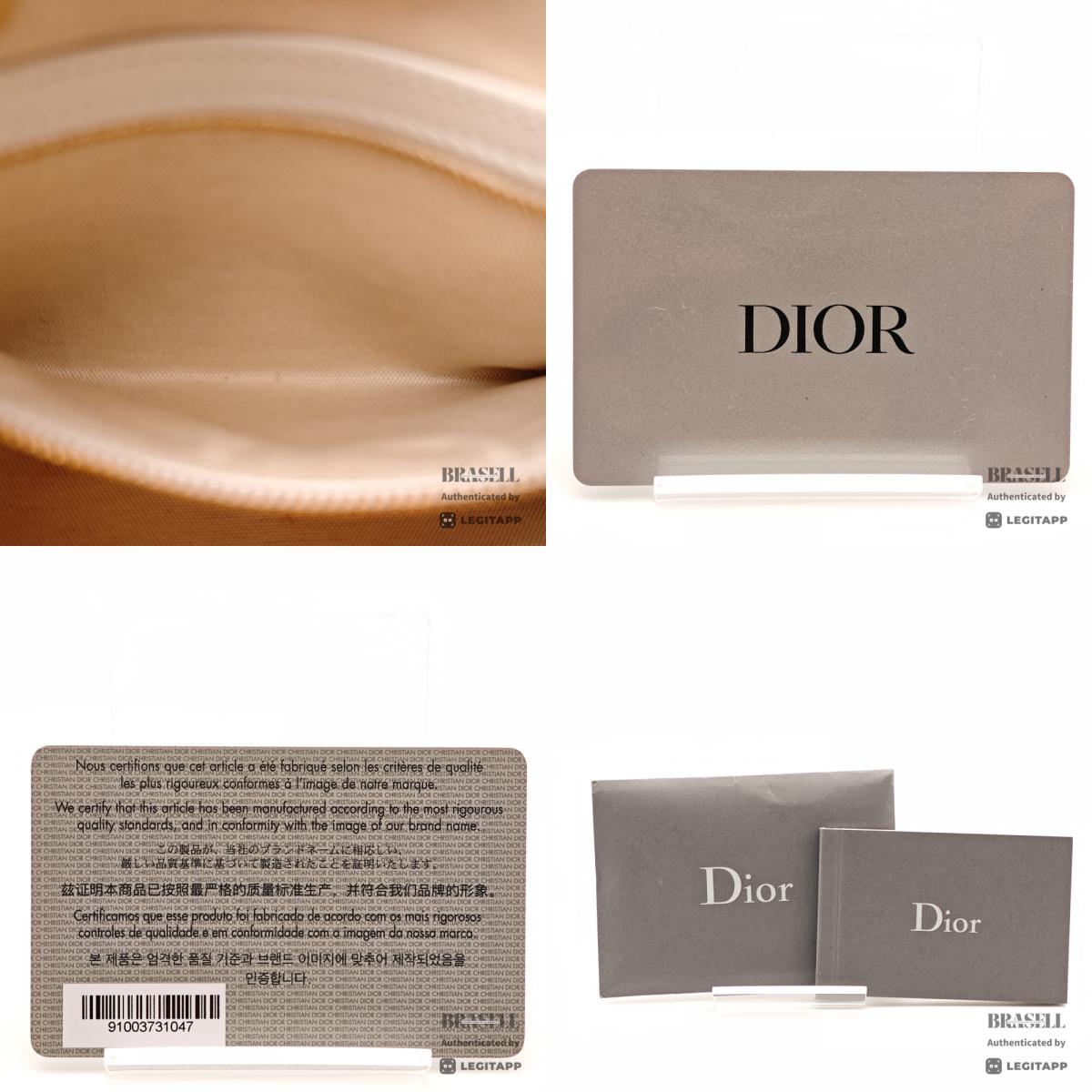 DIOR Vibe Mini Bowling Bag Leather White Navy Handbag 【ImportFeeFREE】