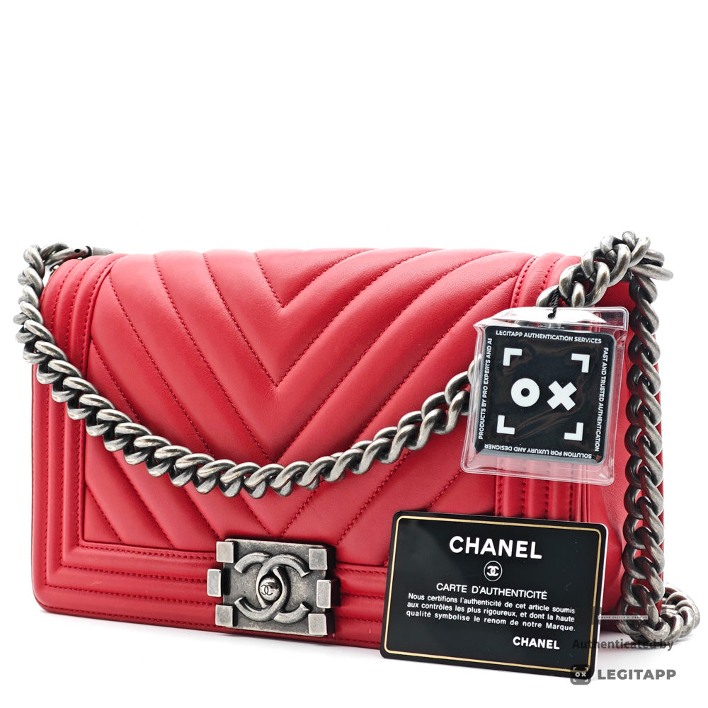 CHANEL Boy Small Chevron V Stitch Shoulder Bag 【ImportFeeFREE】