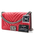 CHANEL Boy Small Chevron V Stitch Shoulder Bag 【ImportFeeFREE】