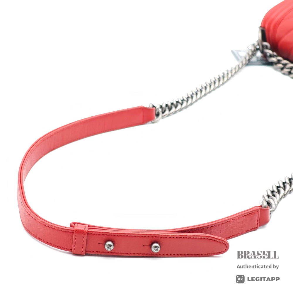 CHANEL Boy Small Chevron V Stitch Shoulder Bag 【ImportFeeFREE】