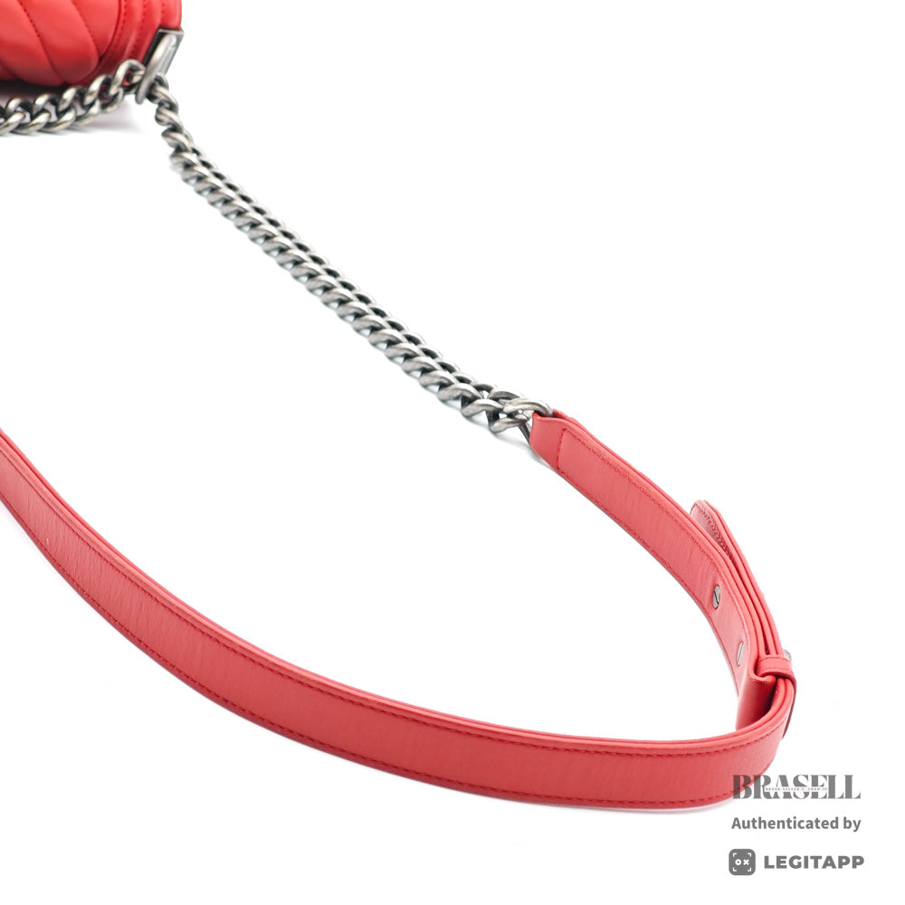 CHANEL Boy Small Chevron V Stitch Shoulder Bag 【ImportFeeFREE】
