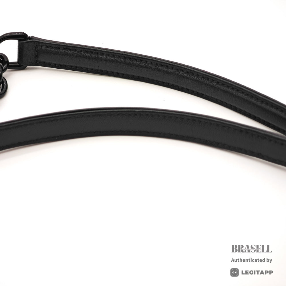 GUCCI GG Marmont Medium Black Leather Shoulder Bag 【ImportFeeFREE】