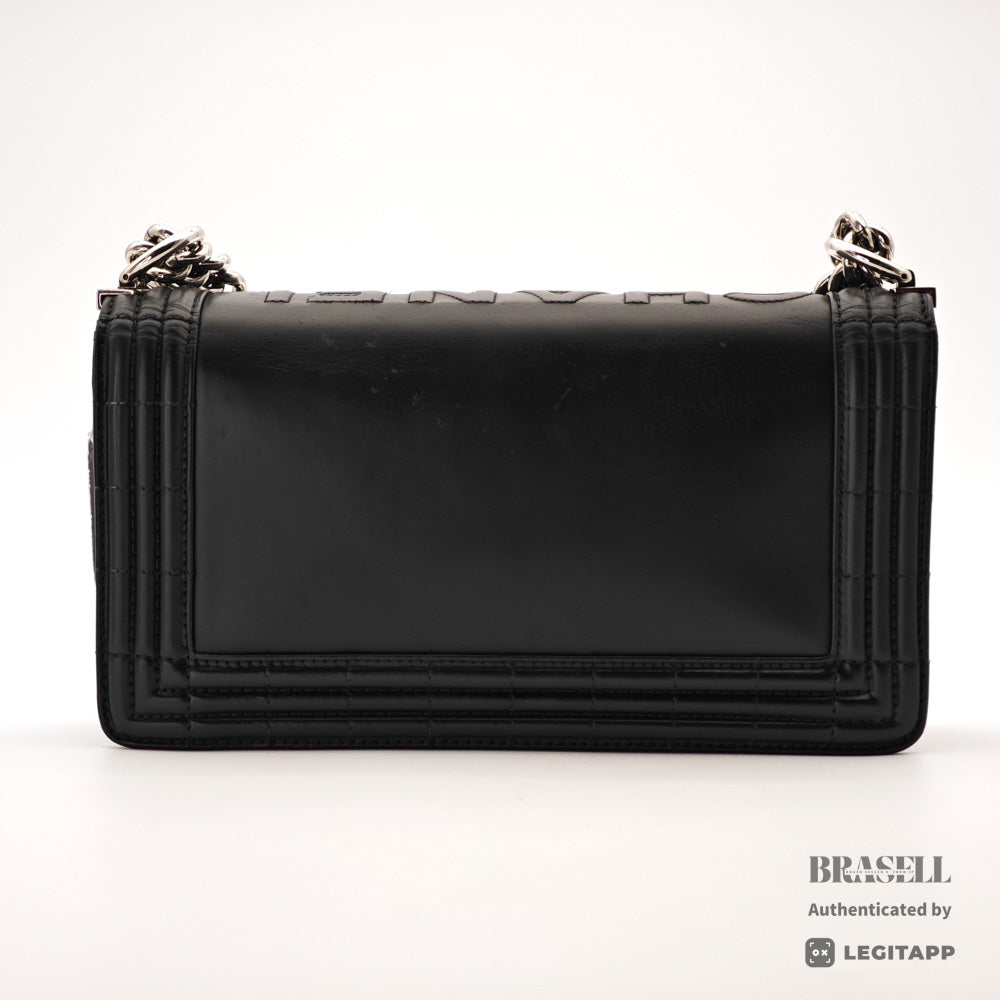 CHANEL Boy CHANEL Leather Black Chain Shoulder Bag 【ImportFeeFREE】