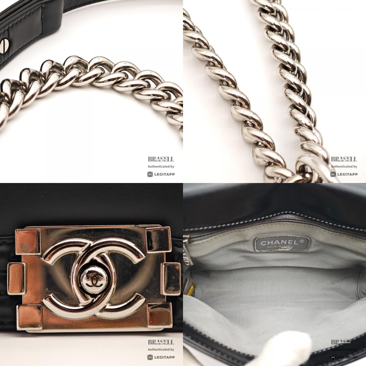 CHANEL Boy CHANEL Leather Black Chain Shoulder Bag 【ImportFeeFREE】