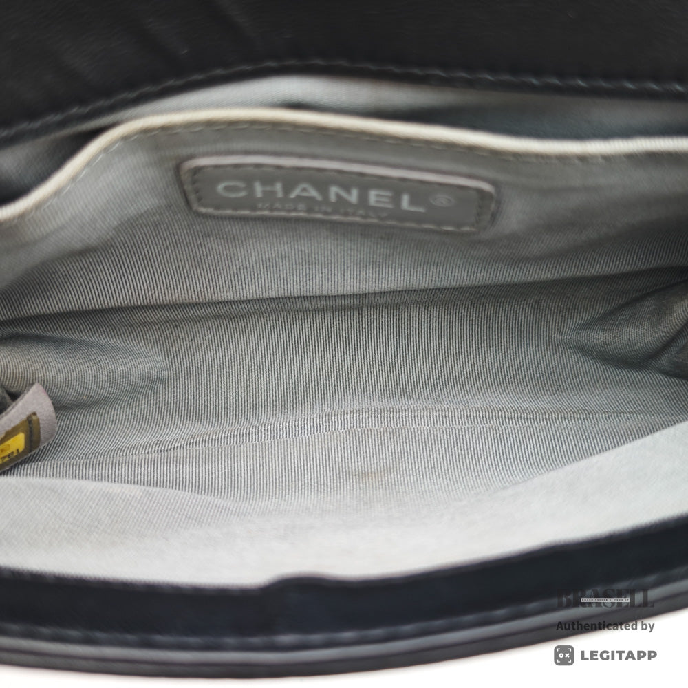 CHANEL Boy CHANEL Velvet Black Chain Shoulder Bag 【ImportFeeFREE】