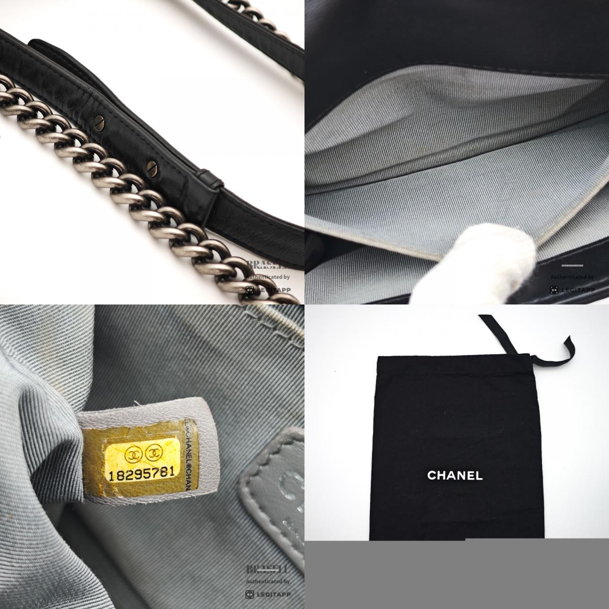 CHANEL Boy CHANEL Velvet Black Chain Shoulder Bag 【ImportFeeFREE】