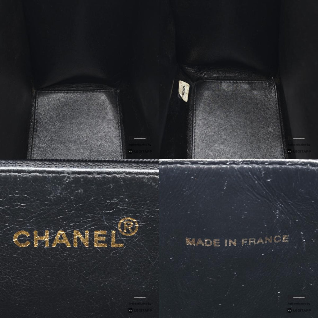 CHANEL Caviar Leather Black Chain Tote Bag 【ImportFeeFREE】