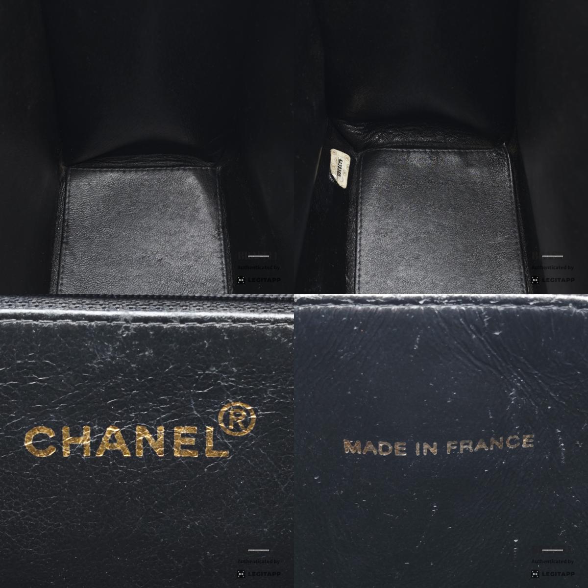 CHANEL Caviar Leather Black Chain Tote Bag 【ImportFeeFREE】